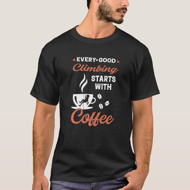 Camiseta Coffee Rock Climbeer Mountain Climber (Anverso)