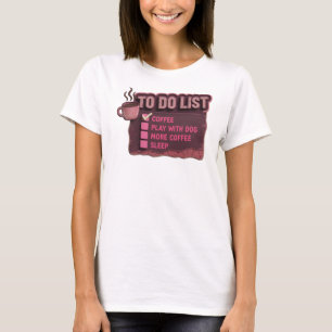 Camiseta COFFEE ROJO DIVERTIDO JUEGA CON PERRO Diseño Origi