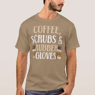 Camiseta Coffee Scrubs And Rubber Gloves Registered Nurse M