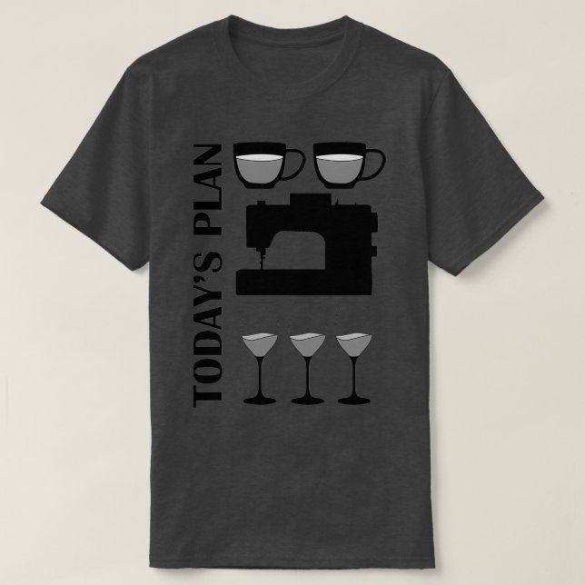 Camiseta Coffee Sew Wine (Diseño del anverso)