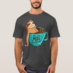 Camiseta Coffee Sloth