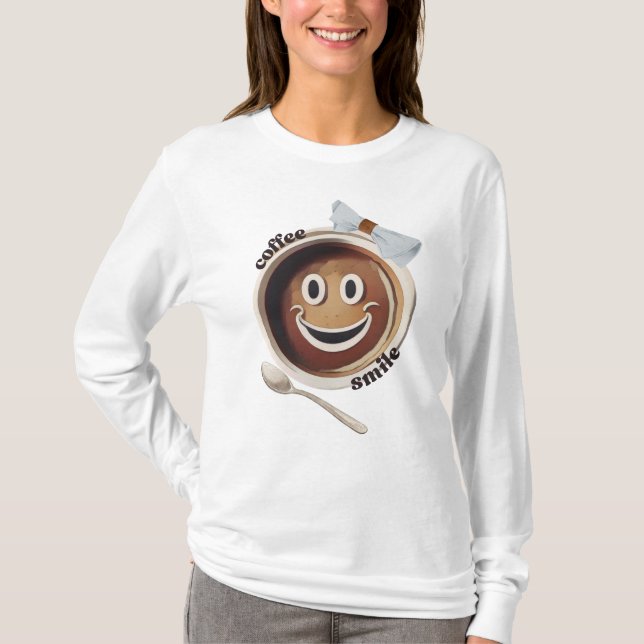 Camiseta Coffee Smile Funny Cute Sweet (Anverso)