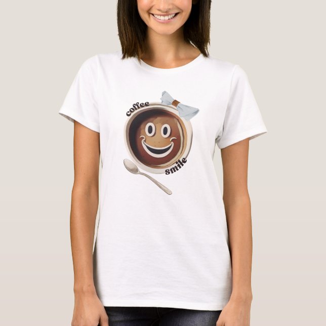 Camiseta Coffee Smile Funny Cute Sweet (Anverso)