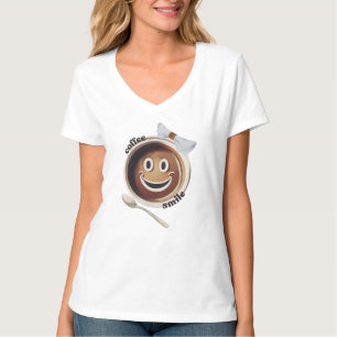 Camiseta Coffee Smile Funny Cute Sweet