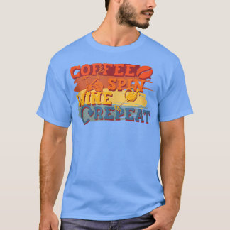 Camiseta Coffee Spin Wine Repetir Fitness Ciclista Vintage 