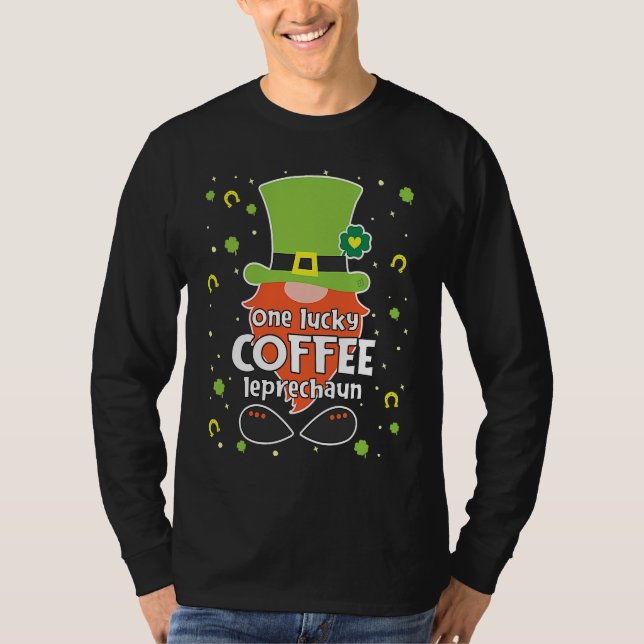 Camiseta Coffee  St Patricks Day Gnome Matching (Anverso)