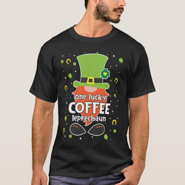 Camiseta Coffee St Patricks Day Gnome Mateo (Anverso)