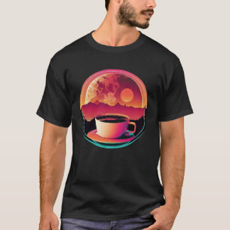 Camiseta Coffee Synthwave 80s Retrowave Aesthetic  1