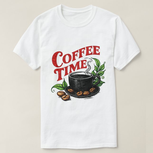 Camiseta Coffee Time  (Diseño del anverso)