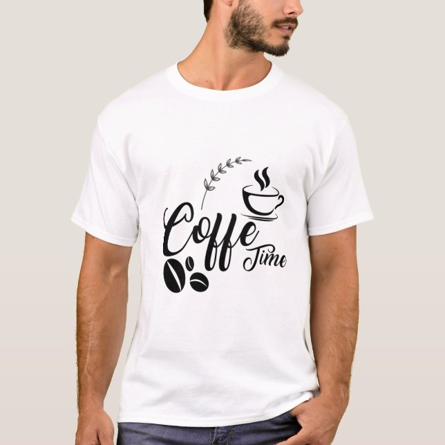 Camiseta Coffee Time - El diseño de la acogedora cafetería  (Anverso)