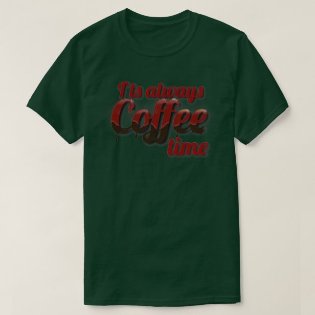 Camiseta Coffee Time Regalo por el Día Nacional del Café pa (Diseño del anverso)