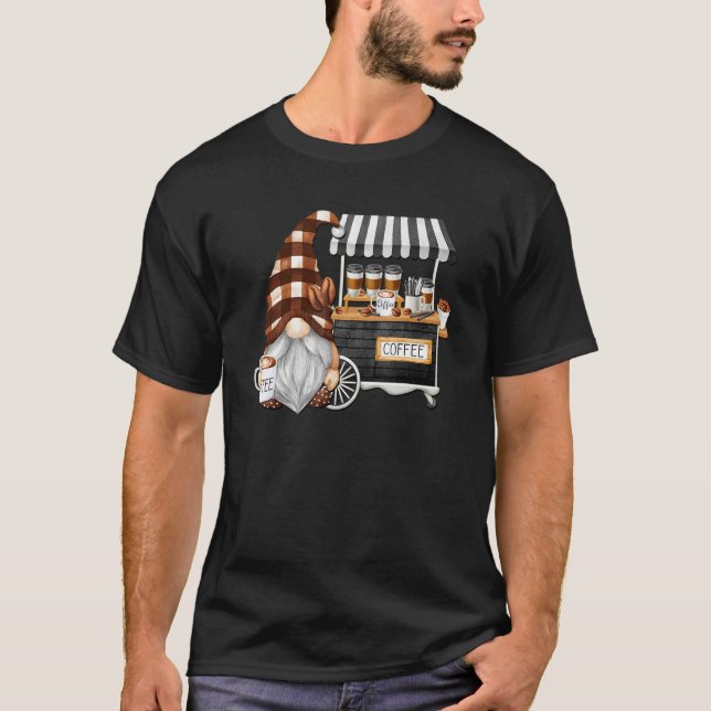 Camiseta Coffee Truck Dad For Coffee  Summer Gnome Graphic (Anverso)