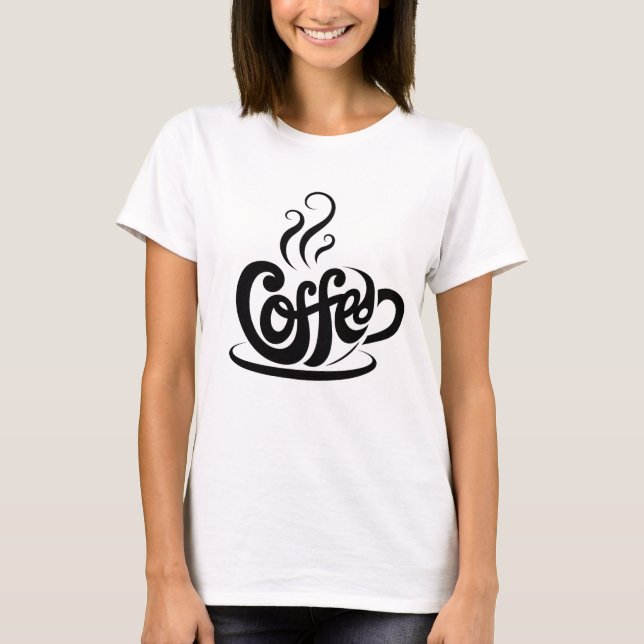 Camiseta Coffee Typography T-Shirt (Anverso)