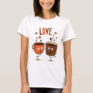 Camiseta Coffee Vibes Minimalist Latte Art