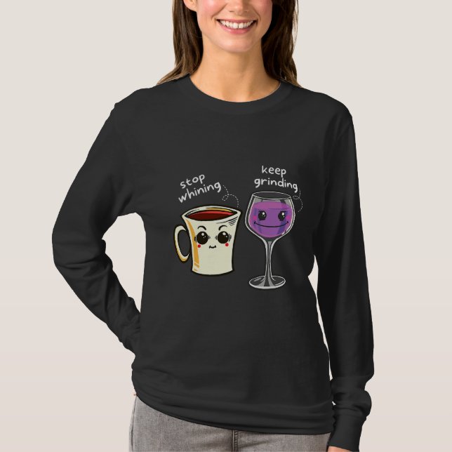 Camiseta Coffee Wine Couples Romántico (Anverso)