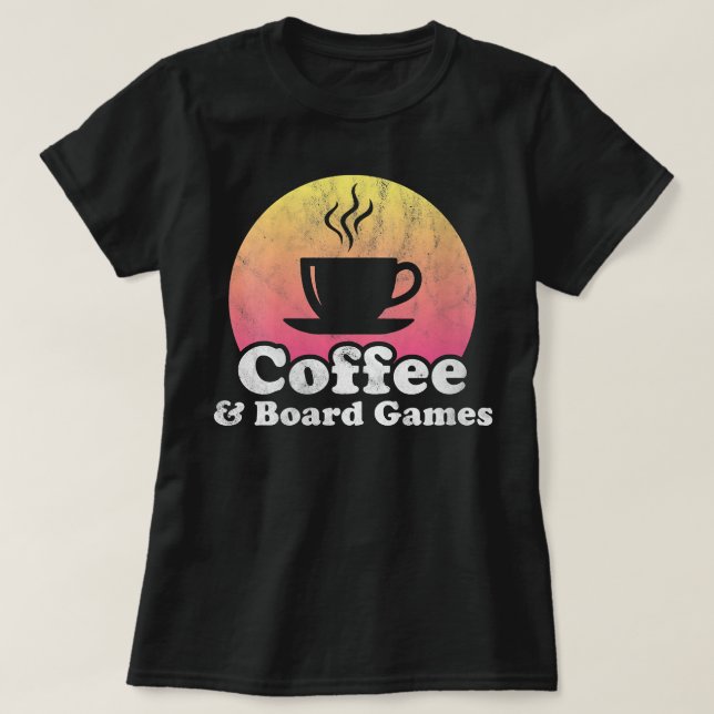 Camiseta Coffee y juegos de mesa para mujeres V-Neck (Diseño del anverso)