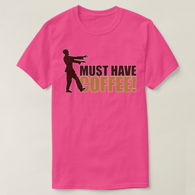 Camiseta Coffee zombie (Diseño del anverso)