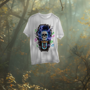 Camiseta Coffin Jukebox Skull - Electric Afterlife Tee