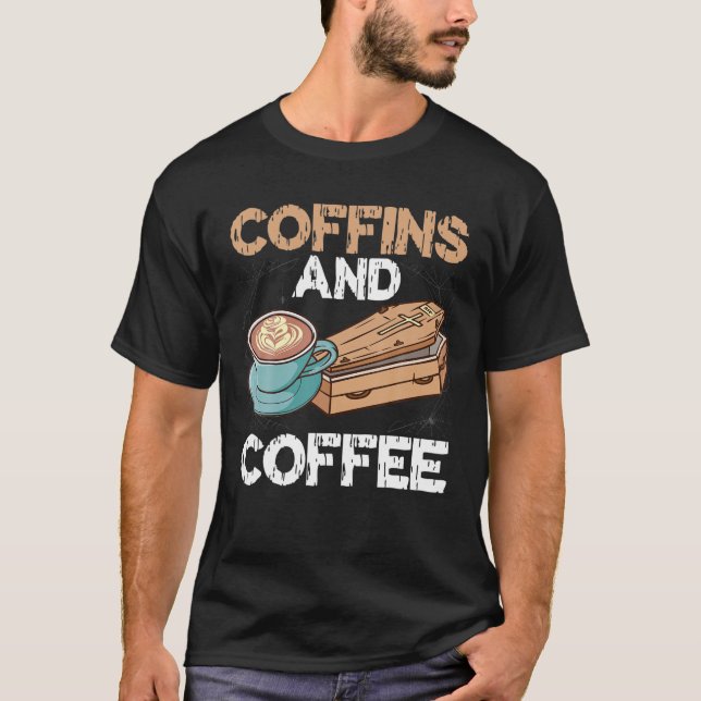 Camiseta Coffins Y Funeral Del Café, Cofafina Burial (Anverso)