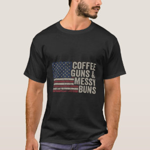 Camiseta Coffs Guns & Messy Buns - Bandera Estadounidense M