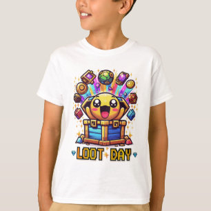 Camiseta Cofre del tesoro de gráficos del día de botín de j
