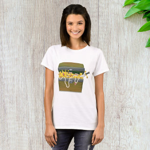 Camiseta Cofre del Tesoro Pirata con Joyas y Espada