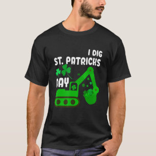 Camiseta Coger St Patricks Day Excavador tractor Hombres Ni