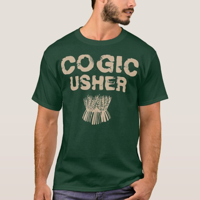 Camiseta COGIC Denomination Church Usher Christian Faith (Anverso)