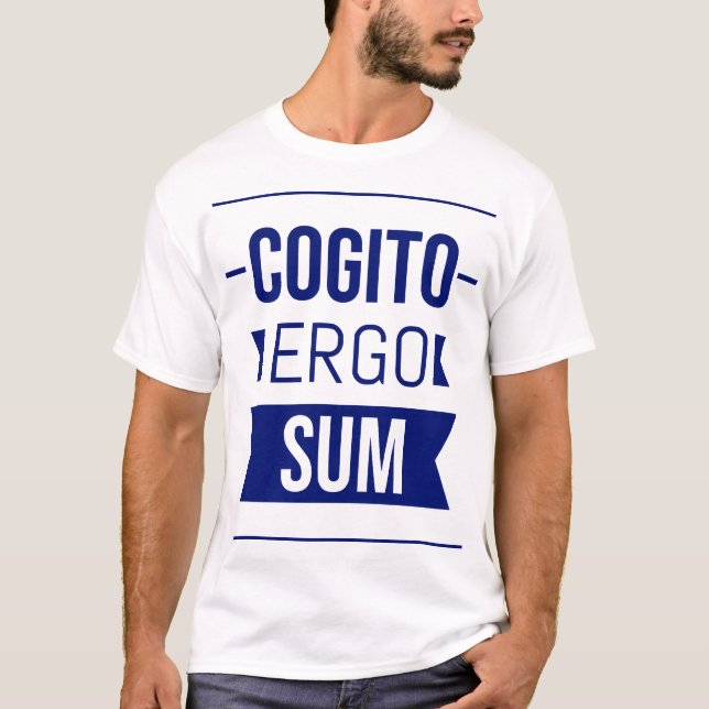Camiseta Cogito ergo sum - frase latina (Anverso)