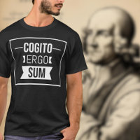 Cogito ergo sum - frase latina -negro