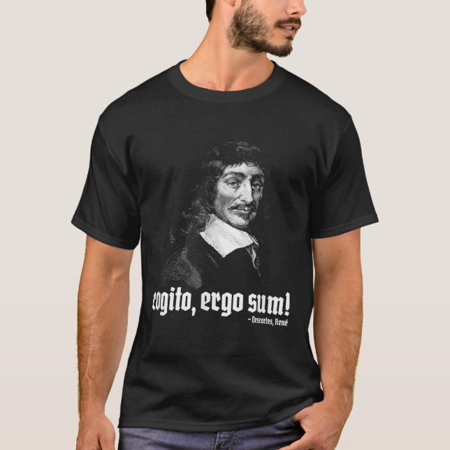 Camiseta Cogito Ergo Sum René Descartes Principios Filosofí (Anverso)