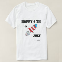 Camiseta ; Cohete 4 De Julio