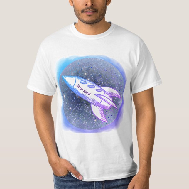Camiseta Cohete Azul (Anverso)
