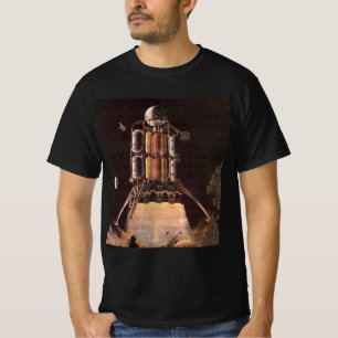 Camiseta Cohete de ciencia ficción vintage despegando del p