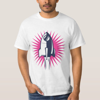 Camiseta Cohete Espacial Retro