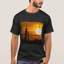 Camiseta Cohete lunar de Artemis al amanecer