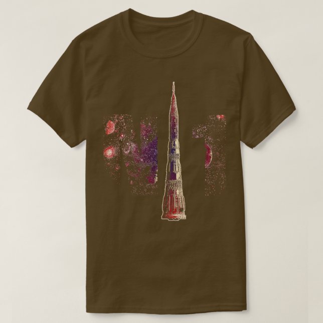Camiseta Cohete lunar soviético N1 (Diseño del anverso)