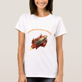 Camiseta Cohete moon retro estilo Steampunk