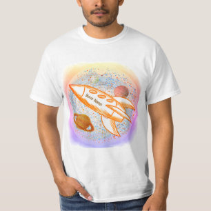 Camiseta Cohete Naranja