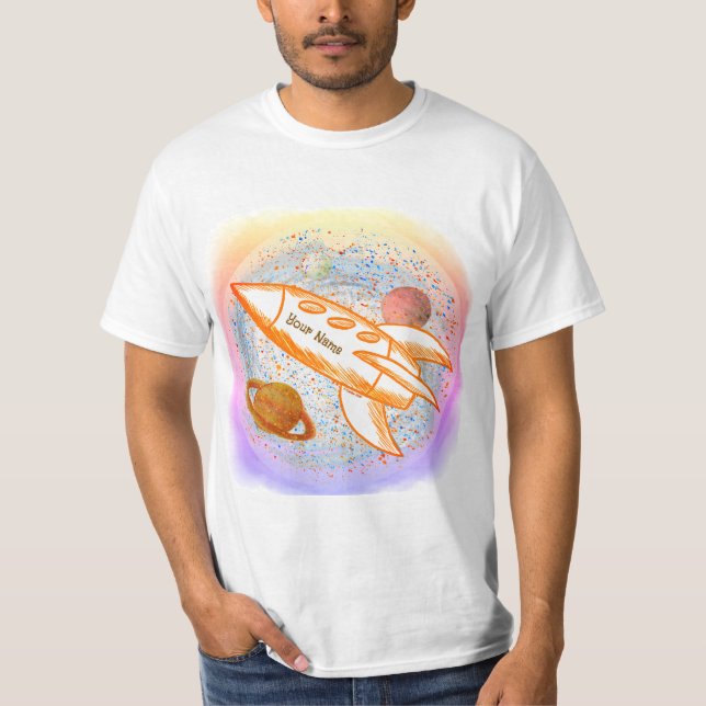 Camiseta Cohete Naranja (Anverso)