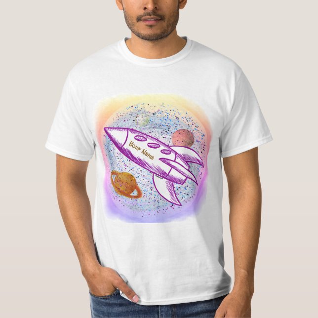 Camiseta Cohete Púrpura (Anverso)