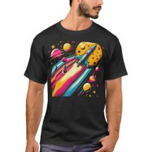 Cohetes a través de las estrellas y galaxia