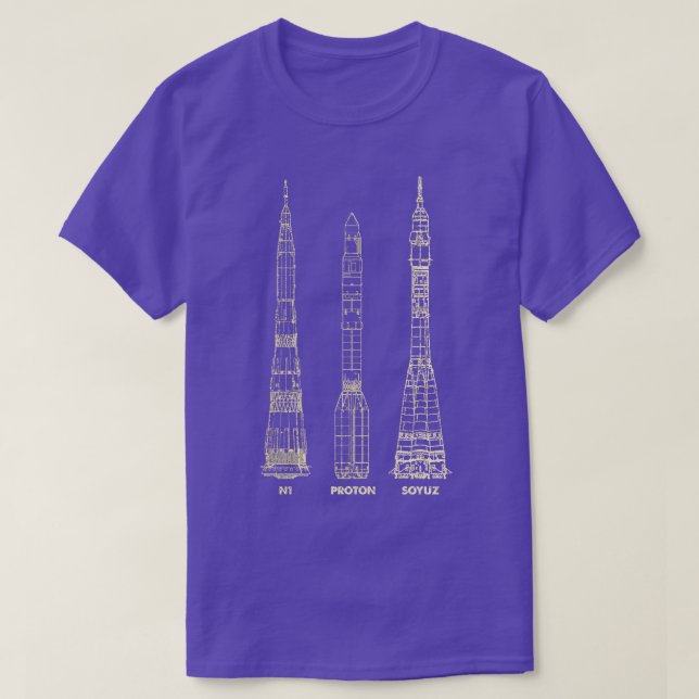 Camiseta Cohetes de la Unión Soviética 2 (Diseño del anverso)
