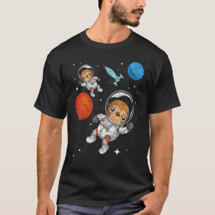 Camiseta Cohetes de viaje espacial Zoológico Animal Astrona