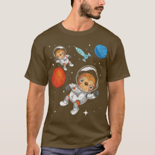 Camiseta Cohetes de viaje espacial Zoológico Animal Astrona