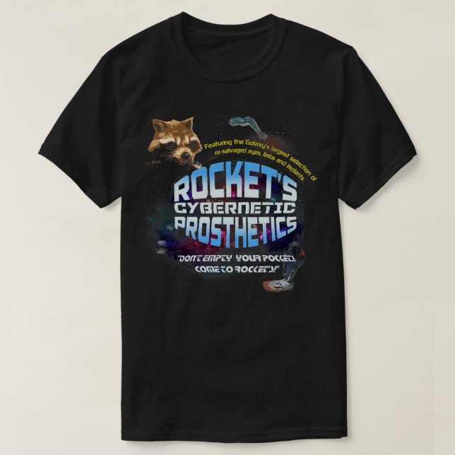 Camiseta Cohetes protésicos cibernéticos (Diseño del anverso)
