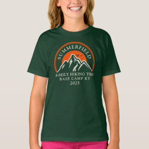 Camiseta Coincidencia anual de montes de excursión familiar