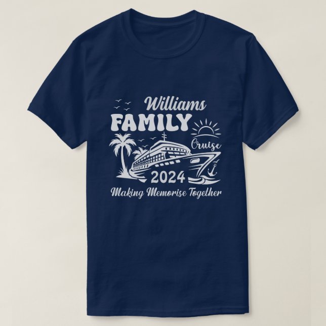 Camiseta Coincidencia de grupo de crucero de familia de año (Diseño del anverso)