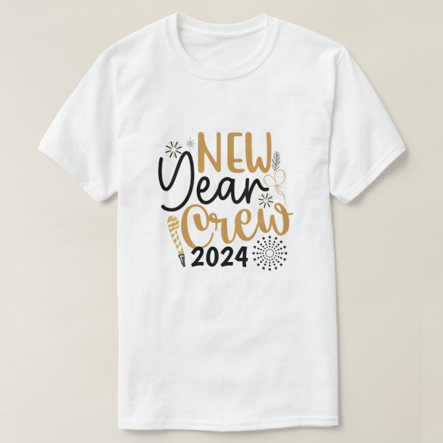 Camiseta Coincidencia de grupo de equipos de Año Nuevo Año  (Diseño del anverso)