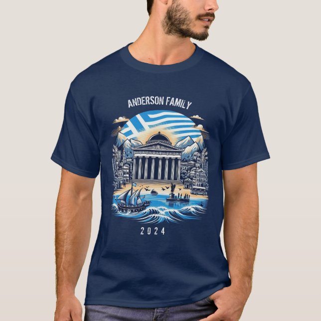 Camiseta Coincidencia de grupo de viaje de personalizado Gr (Anverso)
